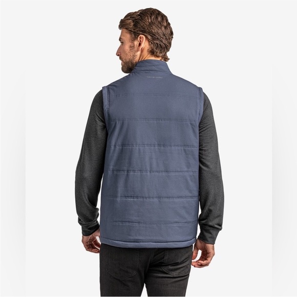 Travis Mathew Interlude Puffer Golf Vest / Jacket Sz 2XL Navy Blue - Picture 4 of 14